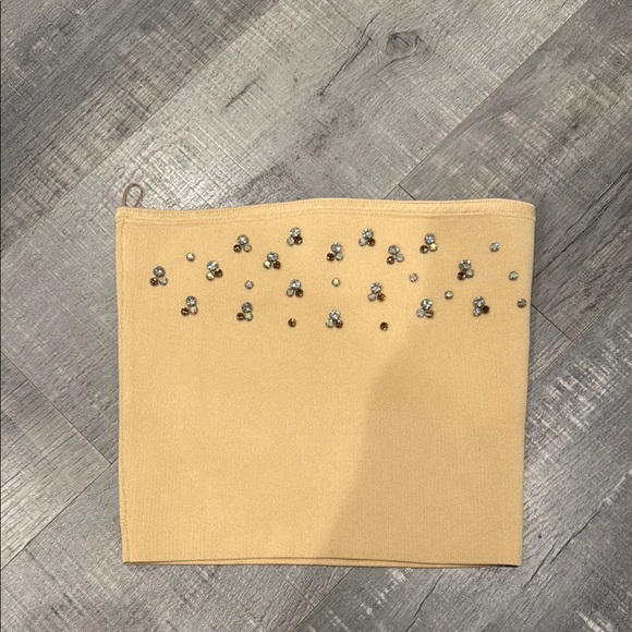 Zara Handbags - Zara Embellished Tan Tube Rop